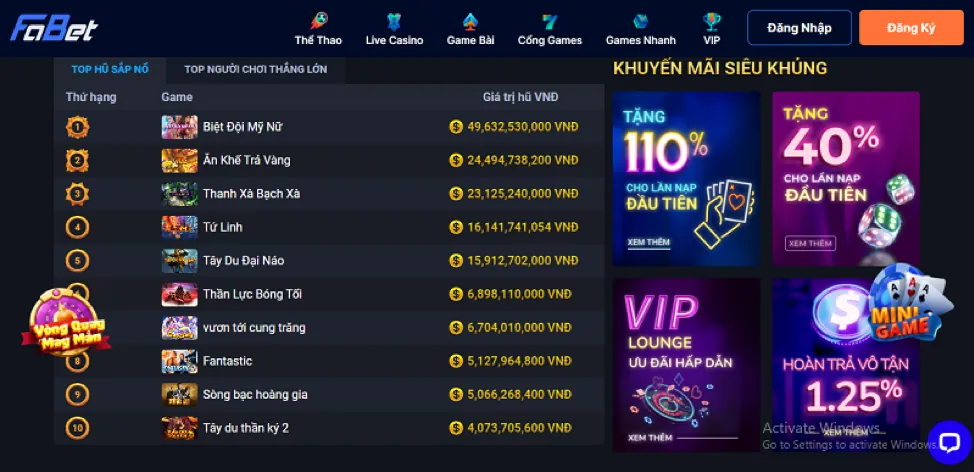 Cấp Độ VIP Bạc top88